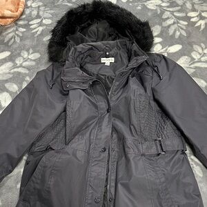 Susan Graver Black Hooded Ski Jacket